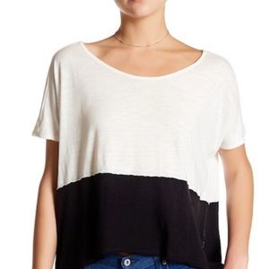 NWT Free People Black & White T-shirt